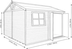 Shire Mammoth 10x10 Glass Apex Wooden Workshop - Base Not Included -Deals Good Garden Tool Store shire mammoth 10x10 glass apex wooden workshop base not included5019804103133 03t
