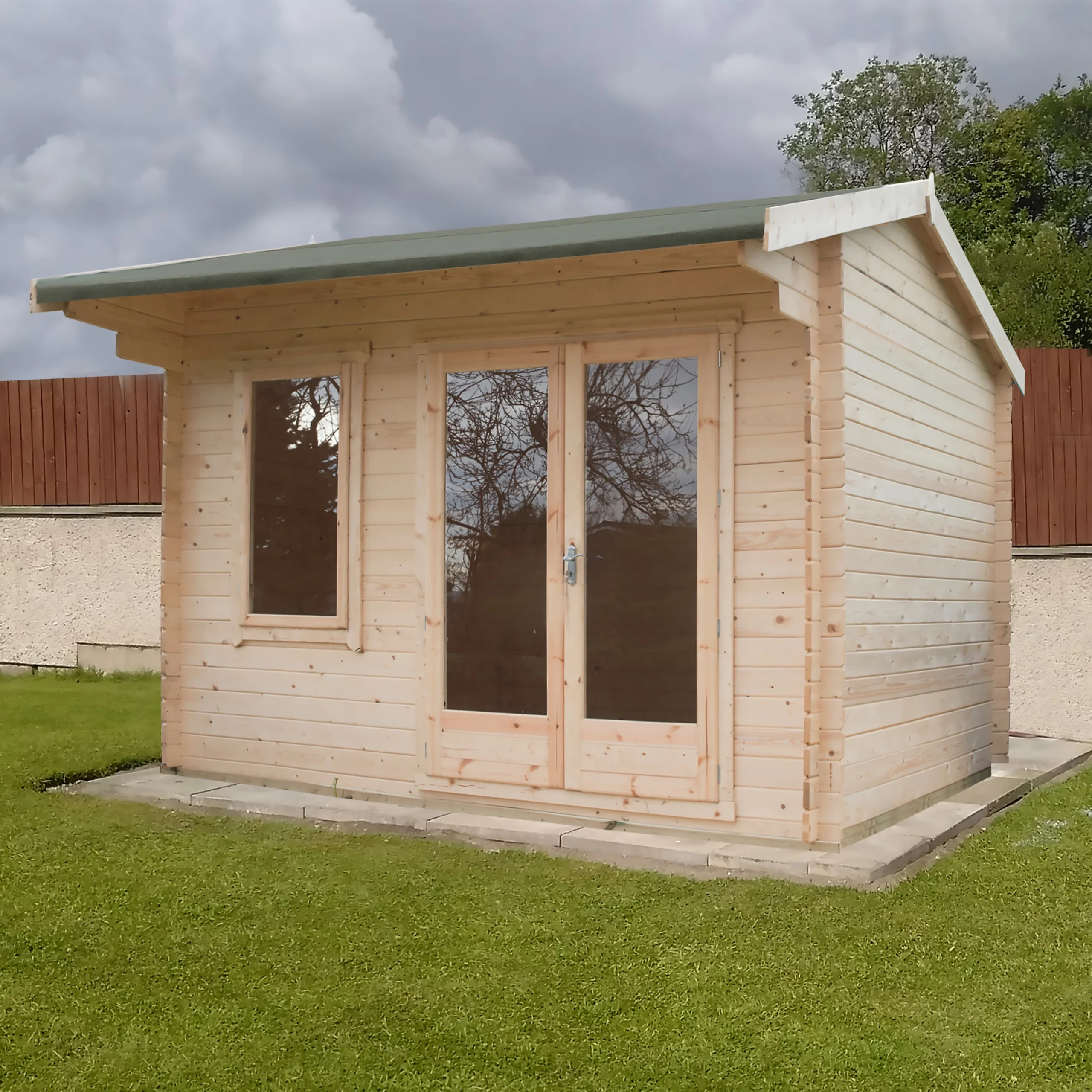 Shire Marlborough 10x14 Ft Toughened Glass Apex Tongue & Groove Wooden Cabin With Felt Tile Roof 1 Shire Marlborough 10x14 Ft Toughened Glass Apex Tongue & Groove Wooden Cabin With Felt Tile Roof