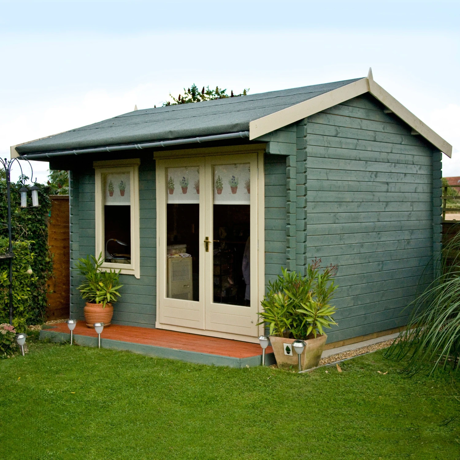 Shire Marlborough 12x12 Glass Apex Tongue & Groove Wooden Cabin - Base Not Included 2 Shire Marlborough 12x12 Glass Apex Tongue & Groove Wooden Cabin - Base Not Included - Image 2