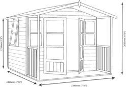 Shire Milton 8x9 Glass Apex Shiplap Wooden Summer House - Base Not Included -Deals Good Garden Tool Store shire milton 8x9 glass apex shiplap wooden summer house base not included5019804124800 03t