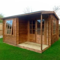 Shire Ringwood 12x15 Toughened Glass Apex Tongue & Groove Wooden Cabin