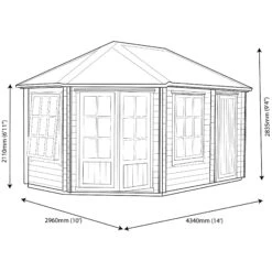 Shire Rowney 14x10 Toughened Glass Apex Tongue & Groove Wooden Cabin - Base Not Included -Deals Good Garden Tool Store shire rowney 14x10 toughened glass apex tongue groove wooden cabin base not included5019804851409 03t