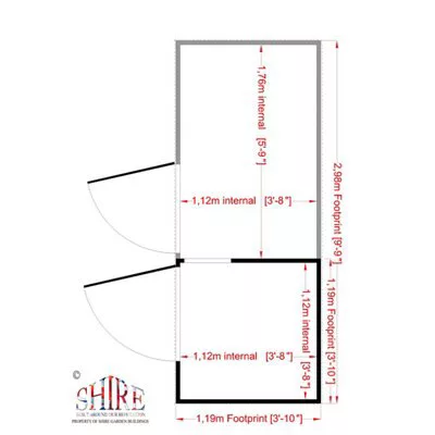 Shire Sanda Kennel & Run, (H)1.67m (W)1.19m (D)1.19m 3 Shire Sanda Kennel & Run, (H)1.67m (W)1.19m (D)1.19m - Image 3