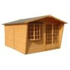 Shire Sandringham 10x10 Glass Apex Shiplap Wooden Summer House - Base Not Included