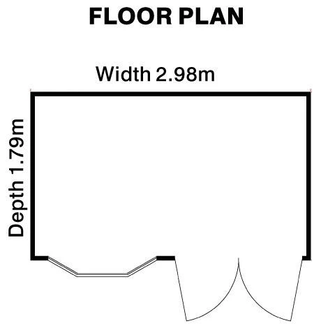 Shire Sandringham 10x6 Glass Apex Shiplap Wooden Summer House - Base Not Included 6 Shire Sandringham 10x6 Glass Apex Shiplap Wooden Summer House - Base Not Included - Image 6