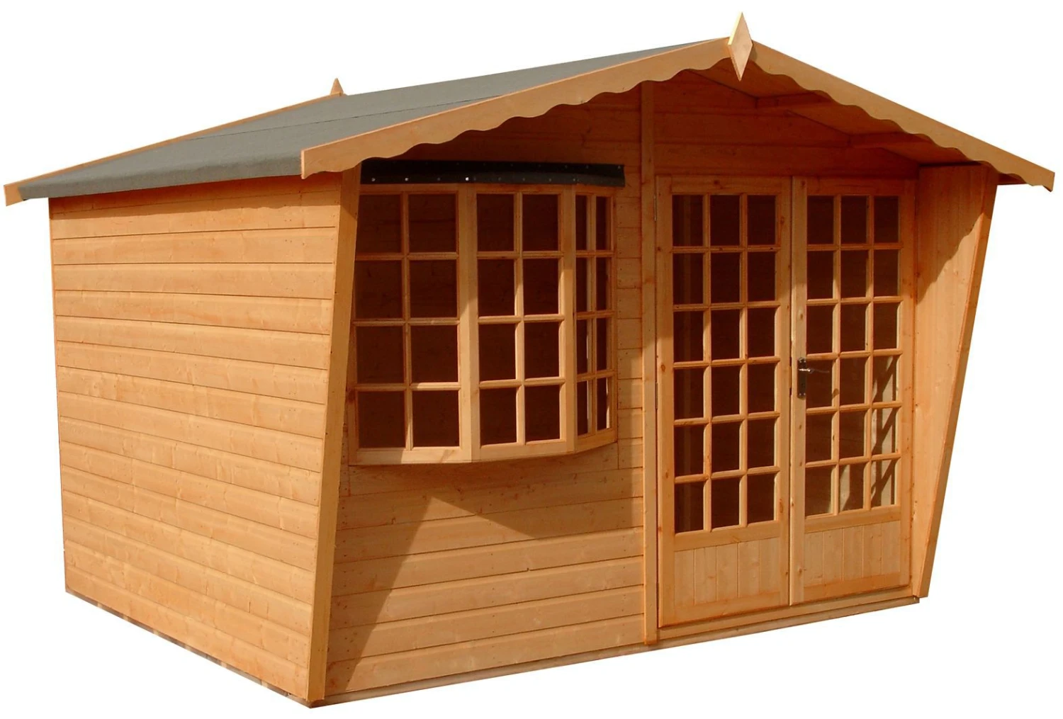 Shire Sandringham 10x6 Glass Apex Shiplap Wooden Summer House - Base Not Included 1 Shire Sandringham 10x6 Glass Apex Shiplap Wooden Summer House - Base Not Included