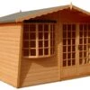 Shire Sandringham 10x8 Glass Apex Shiplap Wooden Summer House - Base Not Included