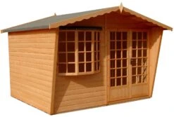 Shire Sandringham 10x8 Glass Apex Shiplap Wooden Summer House - Base Not Included