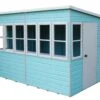 Shire Sun 10x10 Glass Pent Shiplap Wooden Summer House - Base Not Included