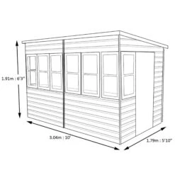 Shire Sun 10x10 Glass Pent Shiplap Wooden Summer House - Base Not Included -Deals Good Garden Tool Store shire sun 10x10 glass pent shiplap wooden summer house base not included5019804112067 01t