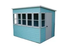Shire Sun 8x6 Glass Pent Shiplap Wooden Summer House - Base Not Included