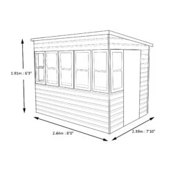 Shire Sun 8x8 Glass Pent Shiplap Wooden Summer House - Base Not Included -Deals Good Garden Tool Store shire sun 8x8 glass pent shiplap wooden summer house base not included5019804112029 01t