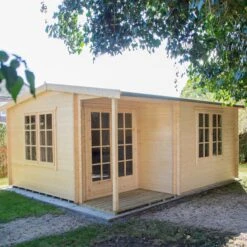 Shire Twyford 16x17 Ft Toughened Glass Apex Tongue & Groove Wooden Cabin With Felt Tile Roof -Deals Good Garden Tool Store shire twyford 16x17 ft toughened glass apex tongue groove wooden cabin with felt tile roof5019804111480 03i bq