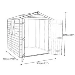 Shire Warwick 8x6 Ft Apex Shiplap Wooden Shed With Floor (Base Included) - Assembly Service Included -Deals Good Garden Tool Store shire warwick 8x6 ft apex shiplap wooden shed with floor base included assembly service included5019804456413 03t