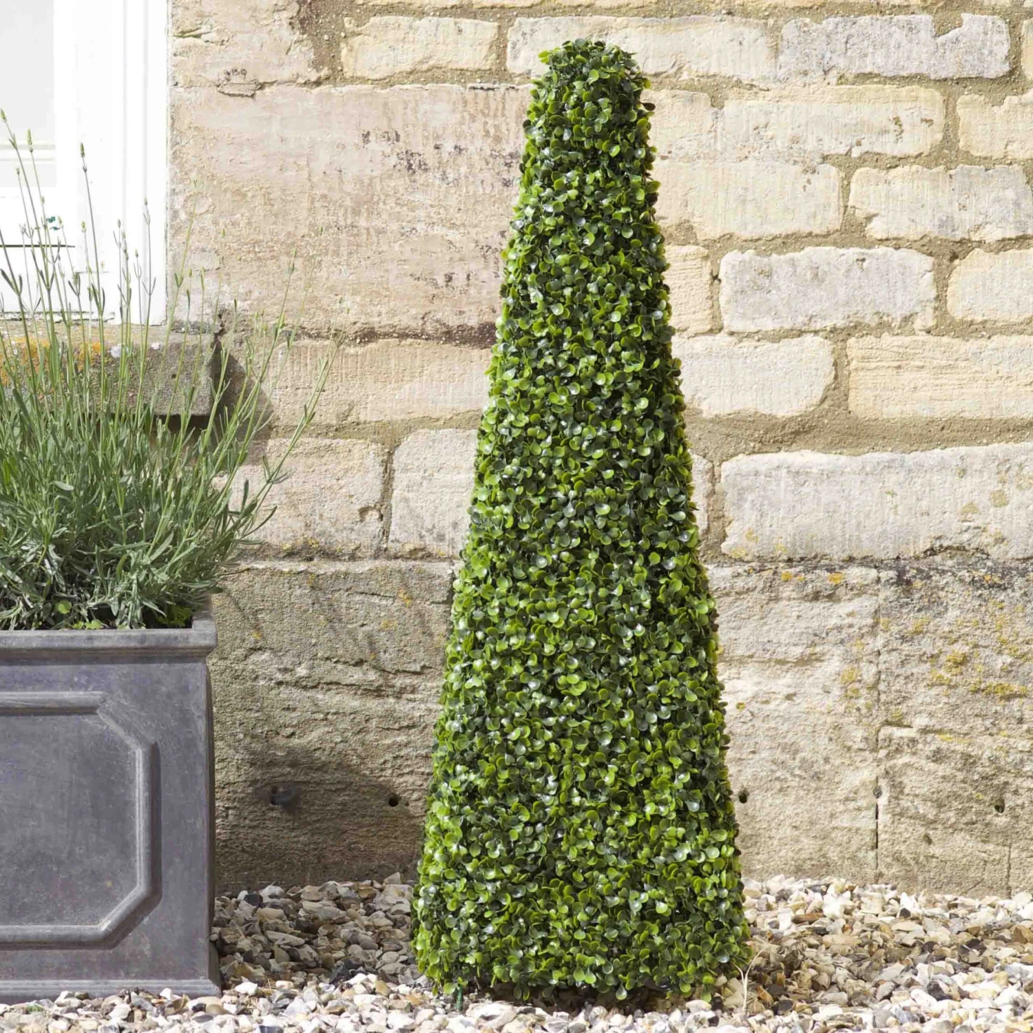 Smart Garden Boxwood Artificial Topiary Obelisk 2 Smart Garden Boxwood Artificial Topiary Obelisk - Image 2