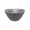 Smart Garden Faux Rattan Grey Round Plastic Hanging Basket, 35cm