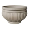Southern Patio Bantry Beige Stone Effect Terracotta Lined Round Plant Pot (Dia)41cm