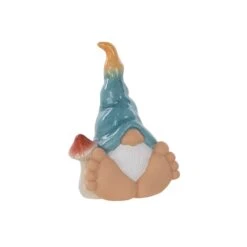 Terrastyle Blue, White, Yellow Resin Bigfoot With Mushroom Garden Ornament (H)27.5cm