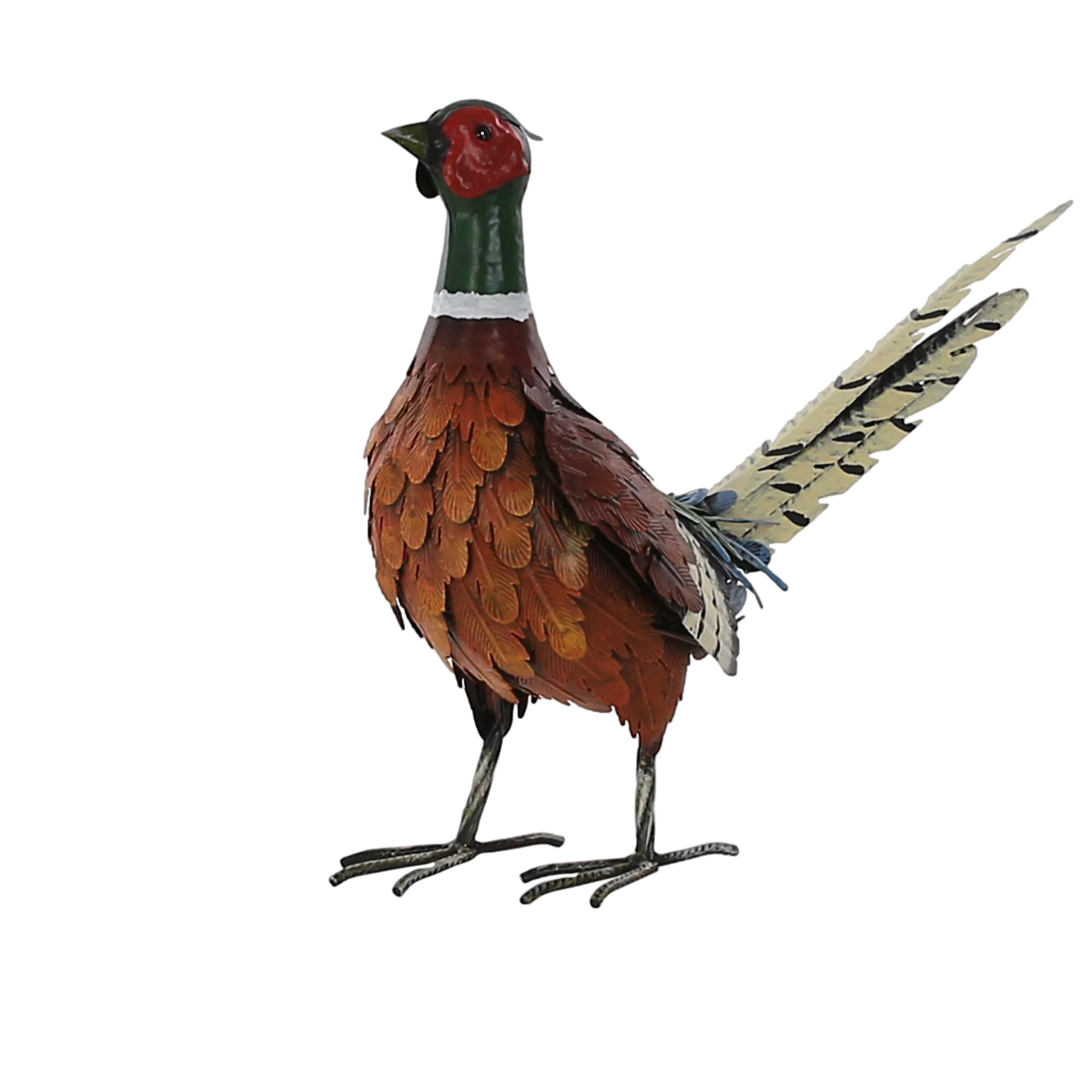 Terrastyle Green Steel Pheasant Garden Ornament (H)39cm 1 Terrastyle Green Steel Pheasant Garden Ornament (H)39cm