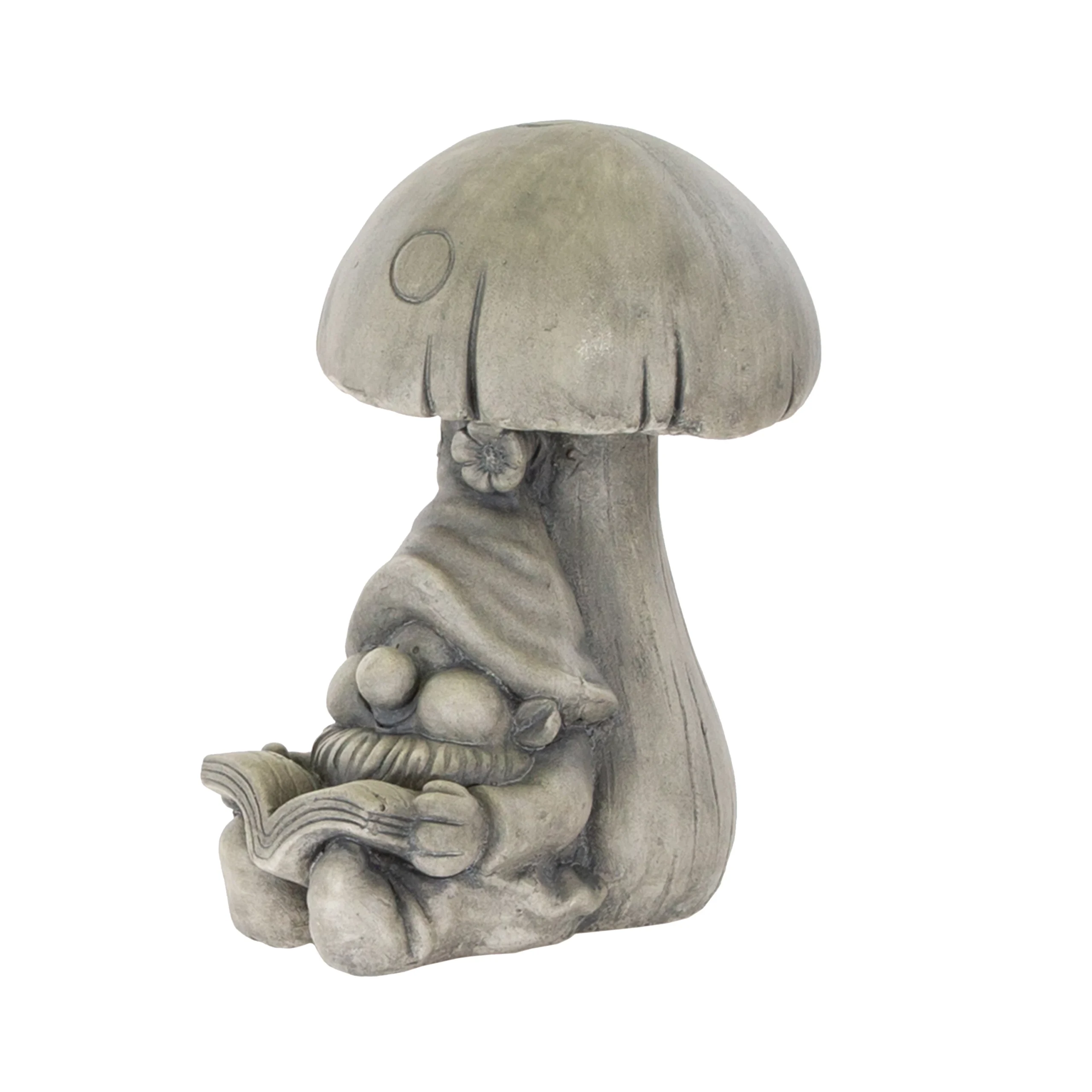 Terrastyle Grey Ceramic Gnome Garden Ornament (H)31cm 1 Terrastyle Grey Ceramic Gnome Garden Ornament (H)31cm