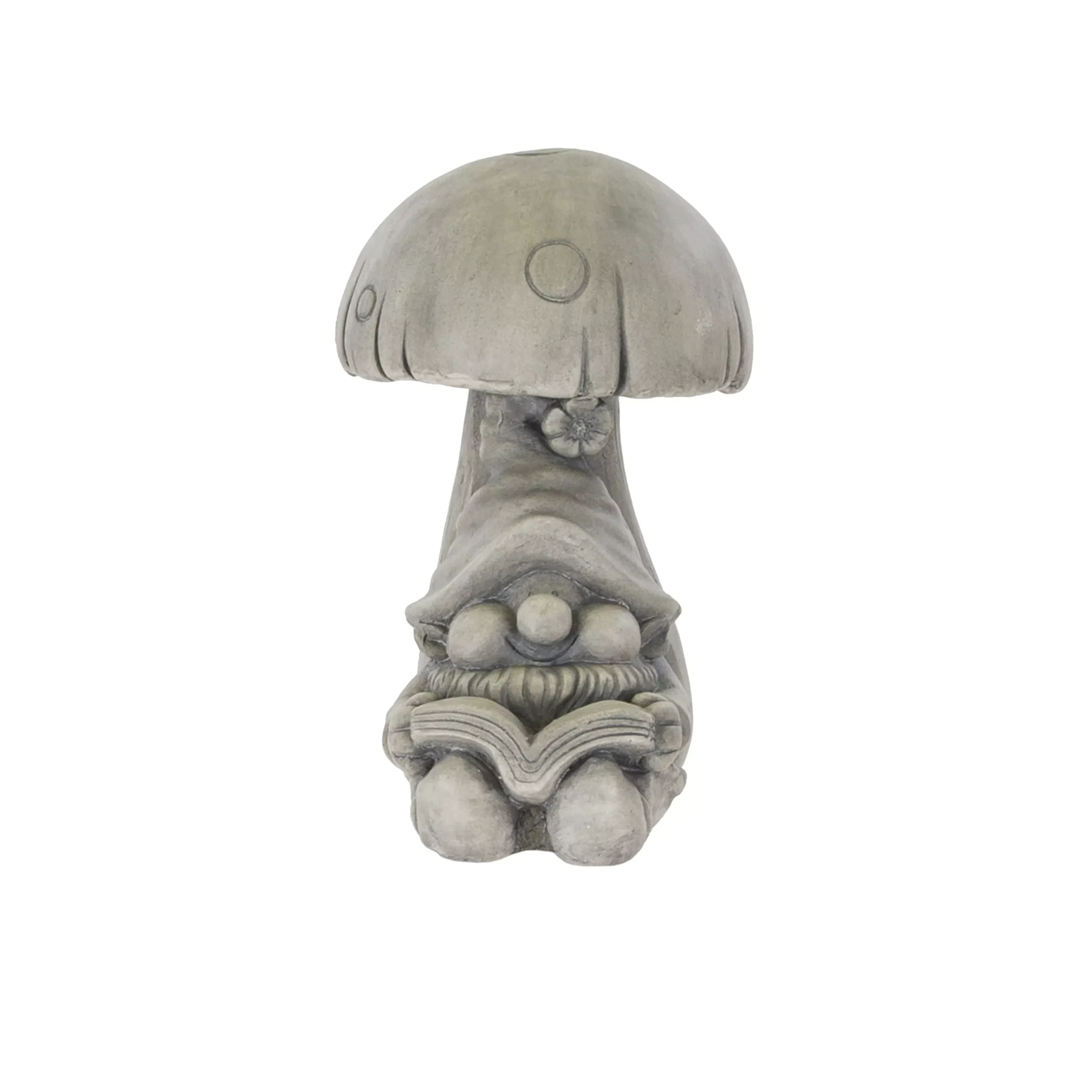 Terrastyle Grey Ceramic Gnome Garden Ornament (H)31cm 4 Terrastyle Grey Ceramic Gnome Garden Ornament (H)31cm - Image 4