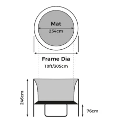 TP Toys Genius Black & Blue 10 Ft Trampoline -Deals Good Garden Tool Store tp toys genius black blue 10 ft trampoline5021854902116 01t bq