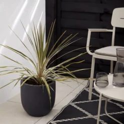 Verve Ammer Dark Grey Fibreclay Circular Plant Pot (Dia)28cm -Deals Good Garden Tool Store verve ammer dark grey fibreclay circular plant pot dia 28cm5059340327662 01i