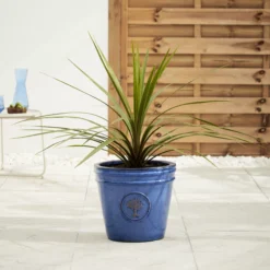 Verve Barcău Blue Ceramic Round Plant Pot (Dia)32cm -Deals Good Garden Tool Store verve barcau blue ceramic round plant pot dia 32cm5059340327792 01i