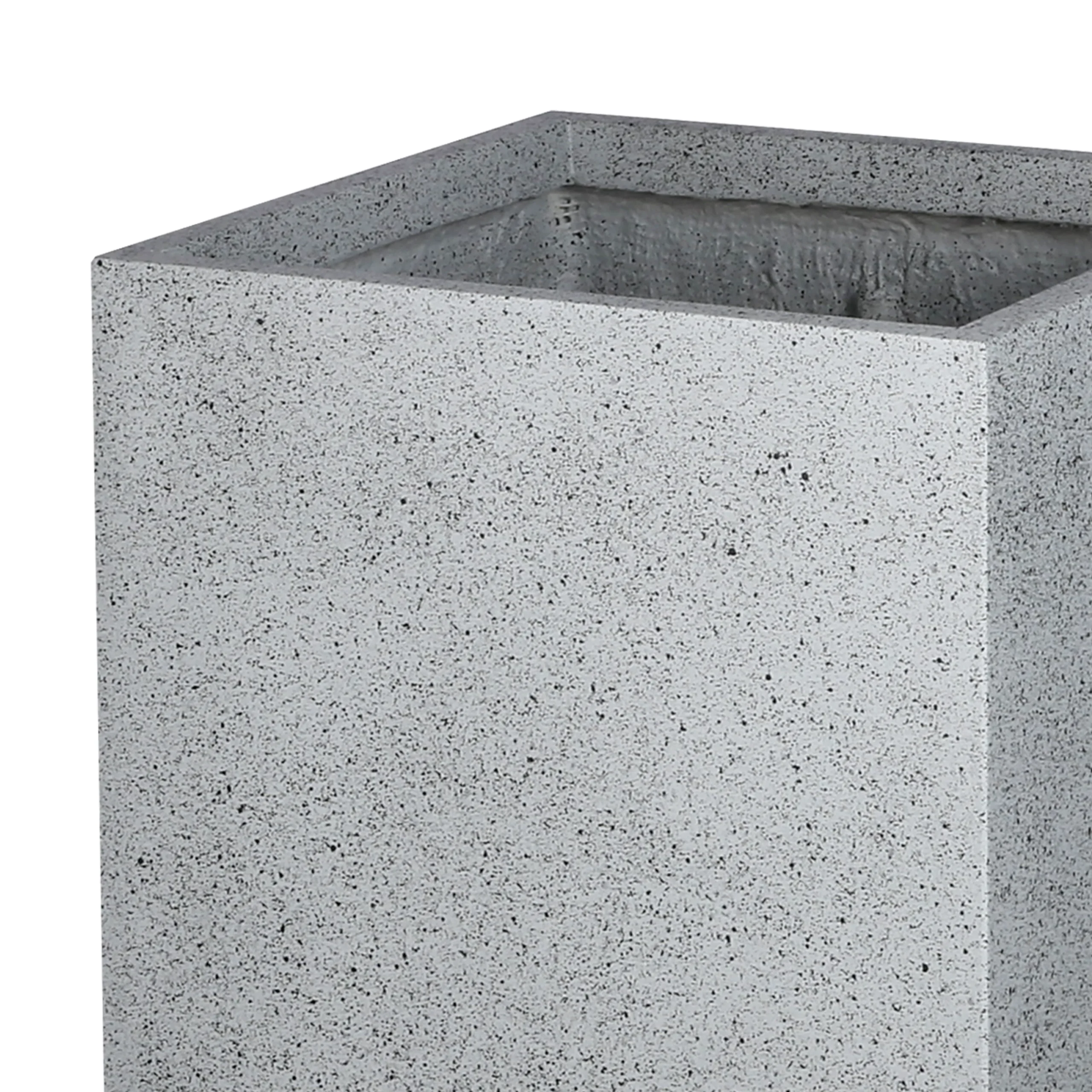 Verve Gray Square Planter (W) 31cm X (H) 80cm 2 Verve Gray Square Planter (W) 31cm X (H) 80cm - Image 2