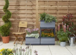 Verve Grey Rectangular Planter, Set -Deals Good Garden Tool Store verve grey rectangular planter set5059340328881 04i