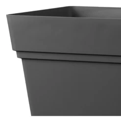 Verve Nurgul Dark Grey Plastic Square Plant Pot (Dia)38cm -Deals Good Garden Tool Store verve nurgul dark grey plastic square plant pot dia 38cm3663602899891 36c