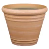 Verve Piave Terracotta Polypropylene (PP) Round Plant Pot (Dia)37cm