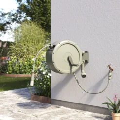 Verve Wall-mounted Manual Hose Reel Set (L)25m -Deals Good Garden Tool Store verve wall mounted manual hose reel set l 25m5059340250991 04i