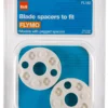 White Lawnmower Blade Spacers, Pack Of 2